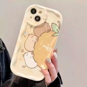 Charming Animal Print Phone Case - Cream and Brown